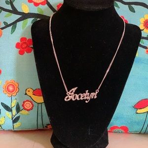 Jocelyn 18k GP name necklace
